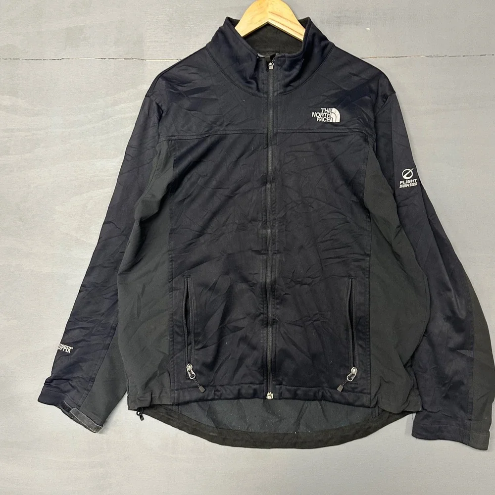 The North Face Flight Series Windstopper Jacket Mens Large Black Full‎ Zip Shell